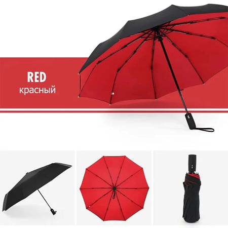 Automatic Windproof Double-Layer Large Umbrella – 10K Strong Frame, Luxury Business Umbrella for Men & Women