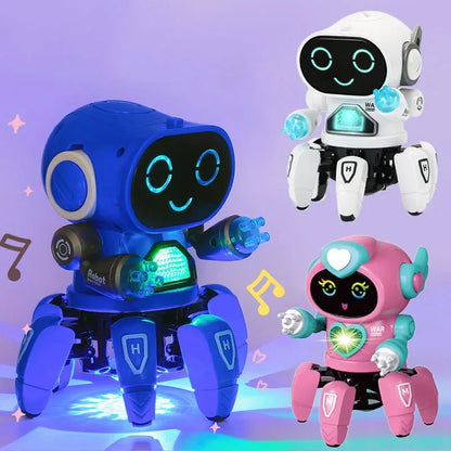 Kids Glow Music Educational Electric Pet Toy with LED Lights, Musical Dancing Robot, Baby Learn-to-Climb Toy, Birthday Gift for Children