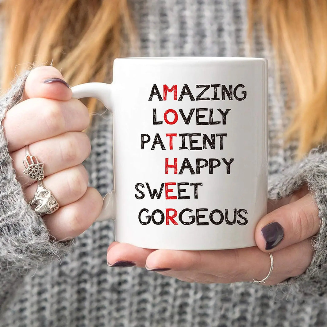 Funny 'Definition of Mother' Coffee Mug for Mom - 11 oz (320 ml) Ceramic Gift from Kids for Mother's Day, Birthday & Christmas