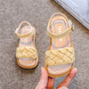 Kids’ Summer Toddler Flats – Little Girls’ Fashion Beach Sandals, Princess Dress Party Weave Soft Sole Baby Shoes
