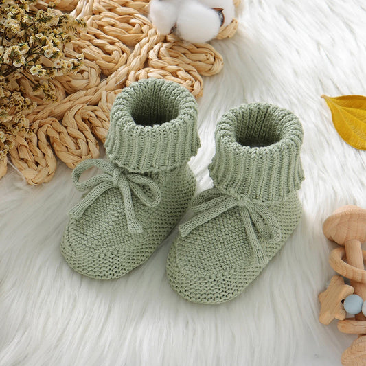 Baby First Walkers – Breathable Anti-Slip Knitted Booties for Newborn Boys & Girls, 0-18M Unisex Prewalkers