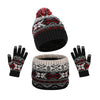 IYEAL Winter Children’s Warm Knitted Hat, Scarf & Gloves Set – Soft Velvet Lined Kids Winter Knitted Accessories for Boys & Girls