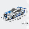 MOC Speed Racing Car Building Blocks Set — Small Studded Sports Car Garage Toy