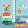 Montessori Baby Stacking Cups – Rainbow Pyramid Tower Bath & Pool Toy, 0-36 Months (0-3 Years)