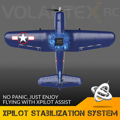 F4U Corsair RC Plane 2.4GHz 4CH 400mm (15.7 Inches) Wingspan One-Key Aerobatic RTF