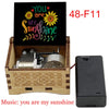 Automatic You Are My Sunshine Wooden Music Box with Battery Holder Christmas and New Year Gift for Friends, Wife, Daughter, and Son