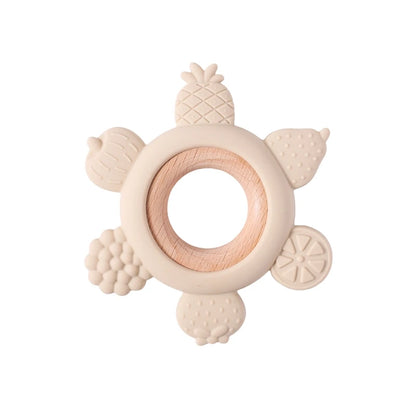 Baby Silicone Teether - Teething Toy for Infants 0-12 Months | Cartoon Rattle & Gum Relief Baby Accessories