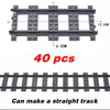 City Trains Flexible Tracks – Soft Straight, Curved Rails, and Switch Building Block Railways Toy for Kids