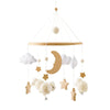 Wooden Crochet Crib Mobile with Felt Rattles – Hanging Bed Bell Toy for Newborns & Infants 0-12 Months
