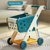 Kids Pretend Play Shopping Cart Toy with Play Food & Music — Supermarket Trolley, Ages 3+