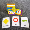 36pcs Children Cognition Cards - Body Parts, Animal, Fruits Double-Sided Flashcards, Montessori Early Educational Toys for Baby Kids Gifts