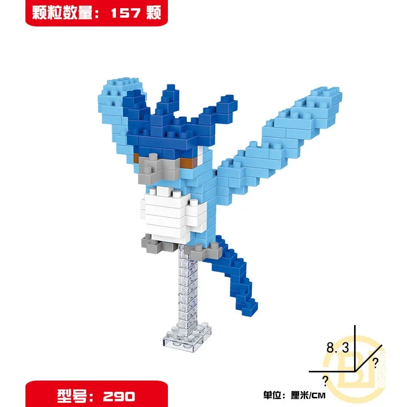 DIY Pokemon Mini Building Blocks – Pikachu, Charizard, Eevee, Mewtwo Anime Model Toys