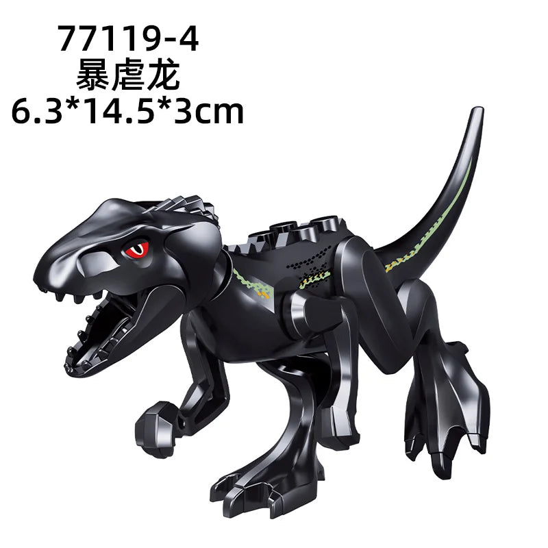 Jurassic World 3 Brutal Raptor Building Blocks – Tyrannosaurus, Indominus, and I-Rex Dinosaur Toy for Kids