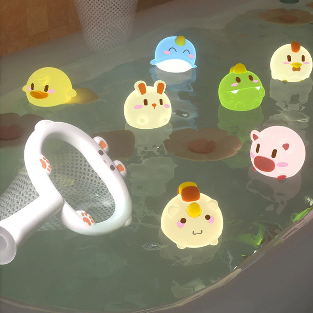 Baby LED Light Up Bath Toy – Soft Rubber Floating Luminous Duck for Kids