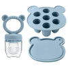 Baby Ice Cream Pops Silicone Mold - Popsicle Maker & Fruit Feeding Pacifier, Teething Toy, BPA-Free Baby Snack Stuff (3pcs)