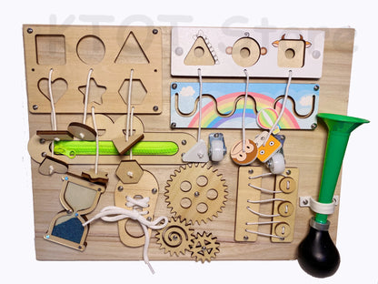 DIY Busy Board Accessories – Montessori Teaching Aids for Baby Early Education, Learning Skill Toy Parts and Wooden Board Games