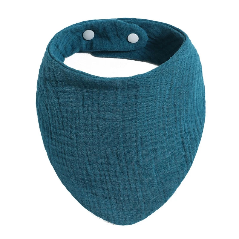 Organic Cotton Baby Bibs | Muslin Scarf Bandana Burp Cloth for Boys & Girls | Absorbent Triangle Gauze Feeding Bibs - Kidzy Market