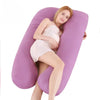 U-Shaped Pregnancy Pillow - Pure Cotton Lumbar Support & Backrest Cushion for Pregnant Women, Multi-Function Full Body Pillow