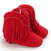 Baby Booties Vintage Tassel Anti-Slip Sole Winter Warm Baby Shoes Snow Booties First Walkers Infant Shoes