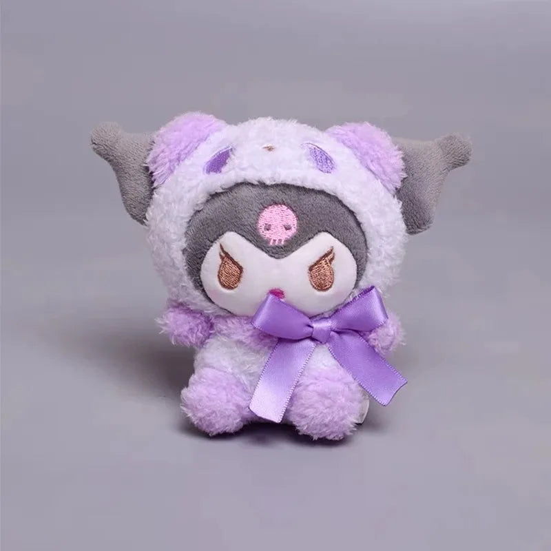 10-Inch Sanrio Hello Kitty Kuromi Plush Shoulder Backpack – Cute Anime Cartoon Bag for Girls and Women