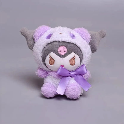 10-Inch Sanrio Hello Kitty Kuromi Plush Shoulder Backpack – Cute Anime Cartoon Bag for Girls and Women