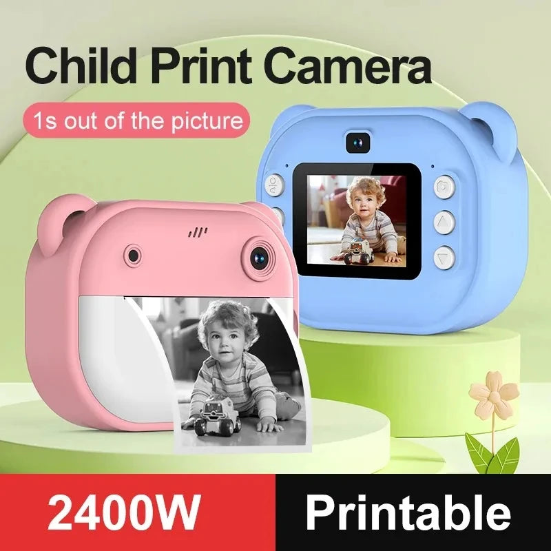 Children's Digital Camera with Instant Thermal Print, Photo and Video, Includes 32GB Memory Card