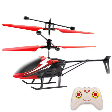 Mini Remote Control Airplane Helicopter – Gesture Sensing with Flashing Lights for Kids