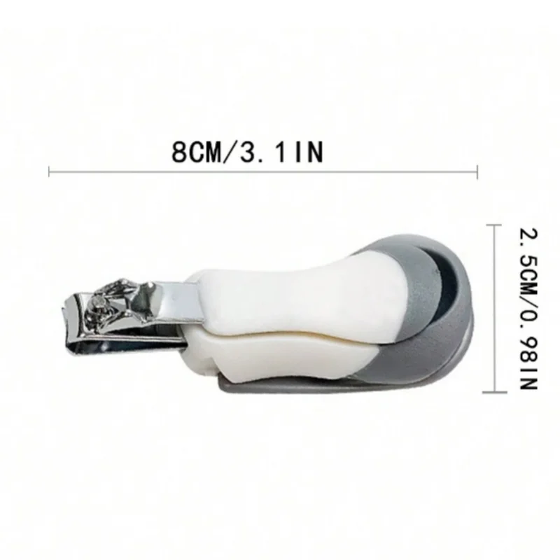 Baby Magnifier Nail Clipper Care Set, Stainless Steel + TPE Material Anti-Clipper