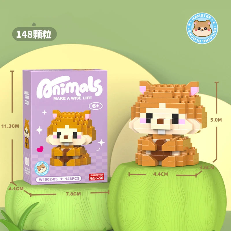 Adults Animals Micro Particle Building Blocks – Dog and Cat Mini Bricks Toy for Kids Ages 6 to 12