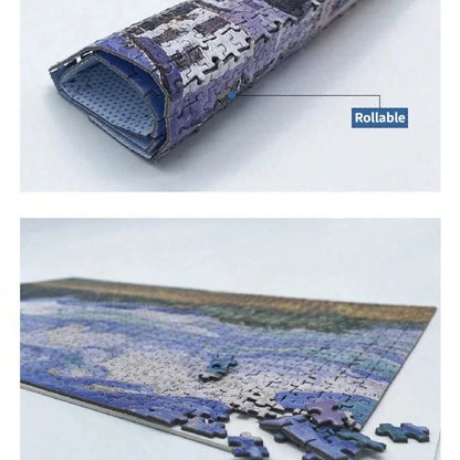 38x26cm Mini Jigsaw Puzzle, 1000 Pieces for Adults, Famous Oil Painting Van Gogh, Christmas Gift Toy, Educational Toy