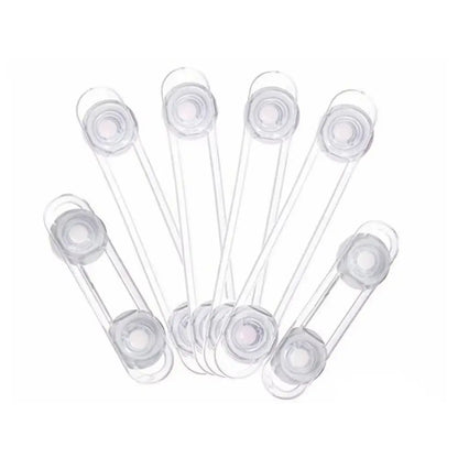 5Pcs Furniture Accessory Child Safety Lock Fridge Cabinet Door Transparent Drawer Fixed Locks ABS Plastic Portable