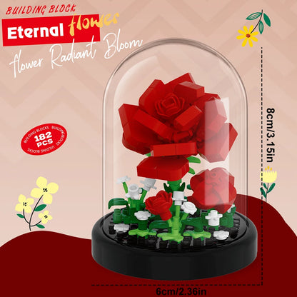 DIY Micro Flower Building Blocks – Mini Bricks Eternal Flowers Home Decoration Puzzle Toy