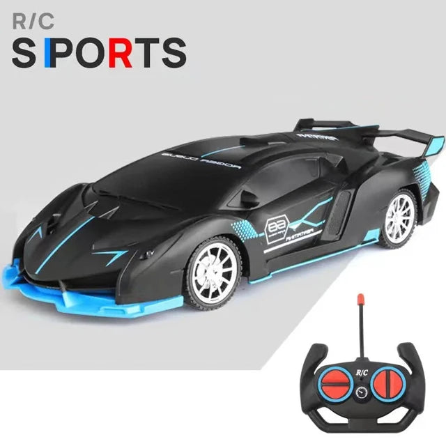 1/18 RC Car with LED Lights and 2.4G Remote Control High-Speed Drift