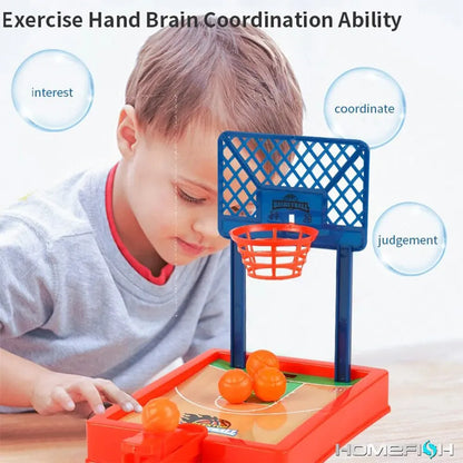 Basketball Game - Mini Desktop Tabletop Portable Travel or Office Game Set - Indoor/Outdoor Fun Sports Novelty Toy or Gift
