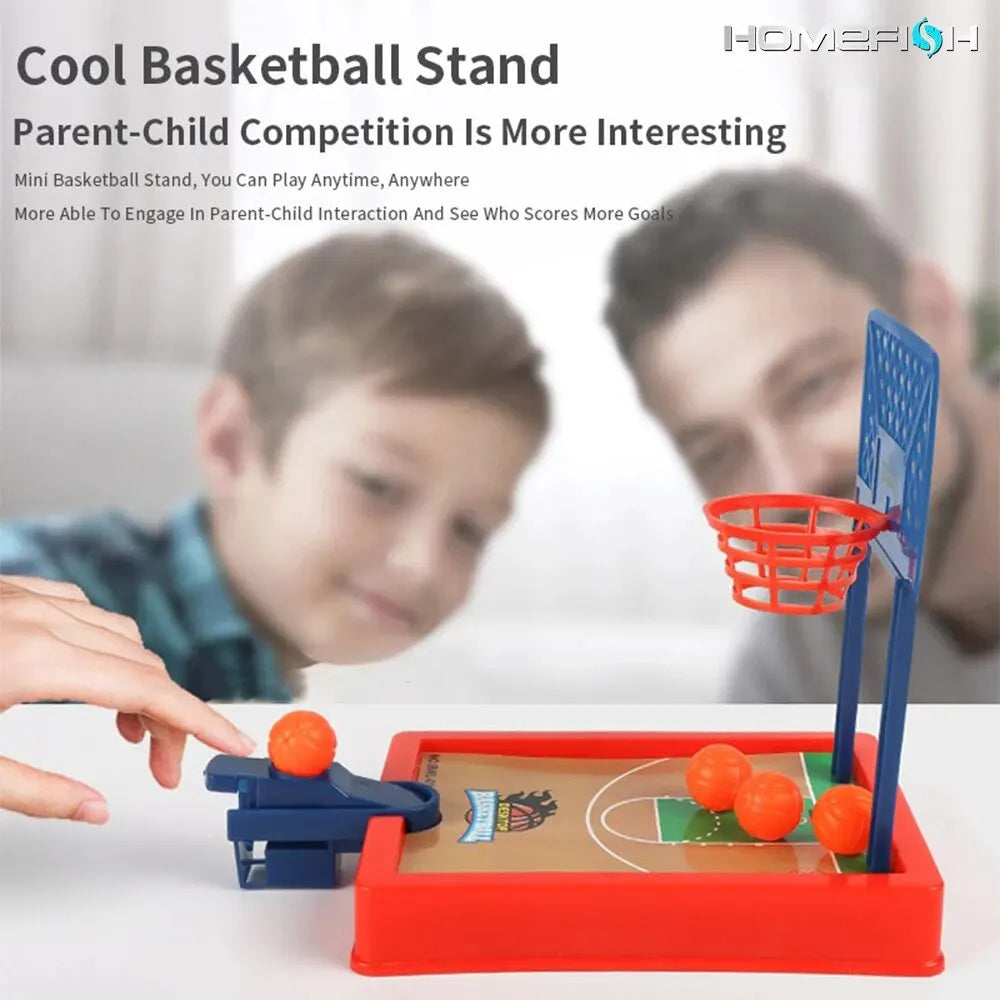 Basketball Game - Mini Desktop Tabletop Portable Travel or Office Game Set - Indoor/Outdoor Fun Sports Novelty Toy or Gift