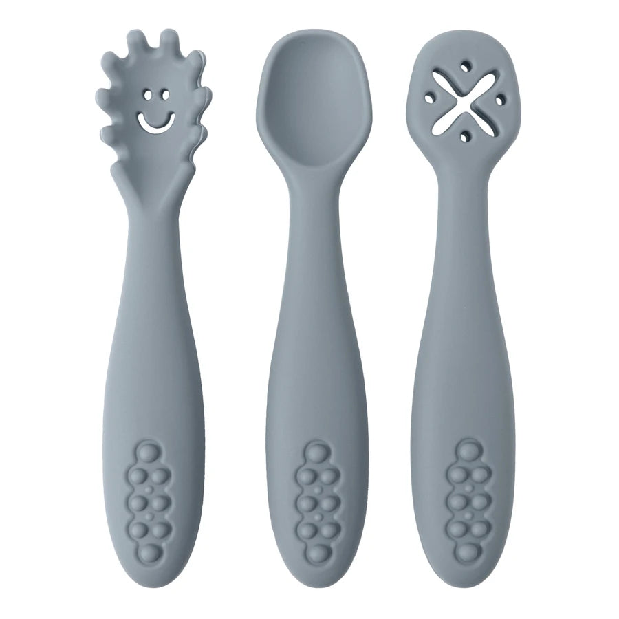 3PCS Cute Baby Learning Spoons Utensils Set – Newborn Feeding Spoon Set for Toddlers