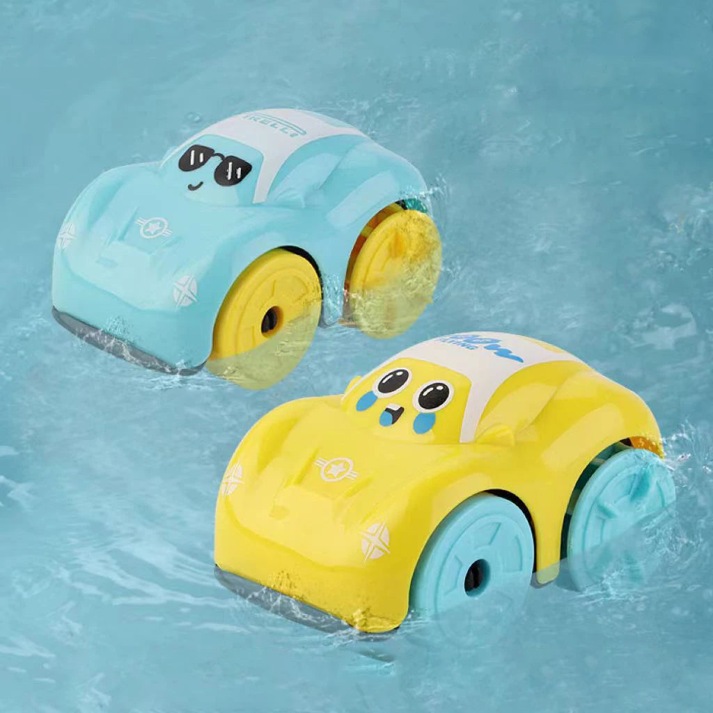 Clockwork Bath Toy Car – Floating ABS Amphibious Vehicle for Kids