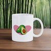 Cute Avocado Porcelain Coffee Mug - Cartoon Green Avocado Breakfast & Juice Cup, 11 oz (320 ml)