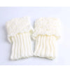 Elegant Women's Winter Boot Cuffs - Soft Knitted Acrylic Leg Warmers | Cozy Stretchable Ankle Socks | 1 Pair