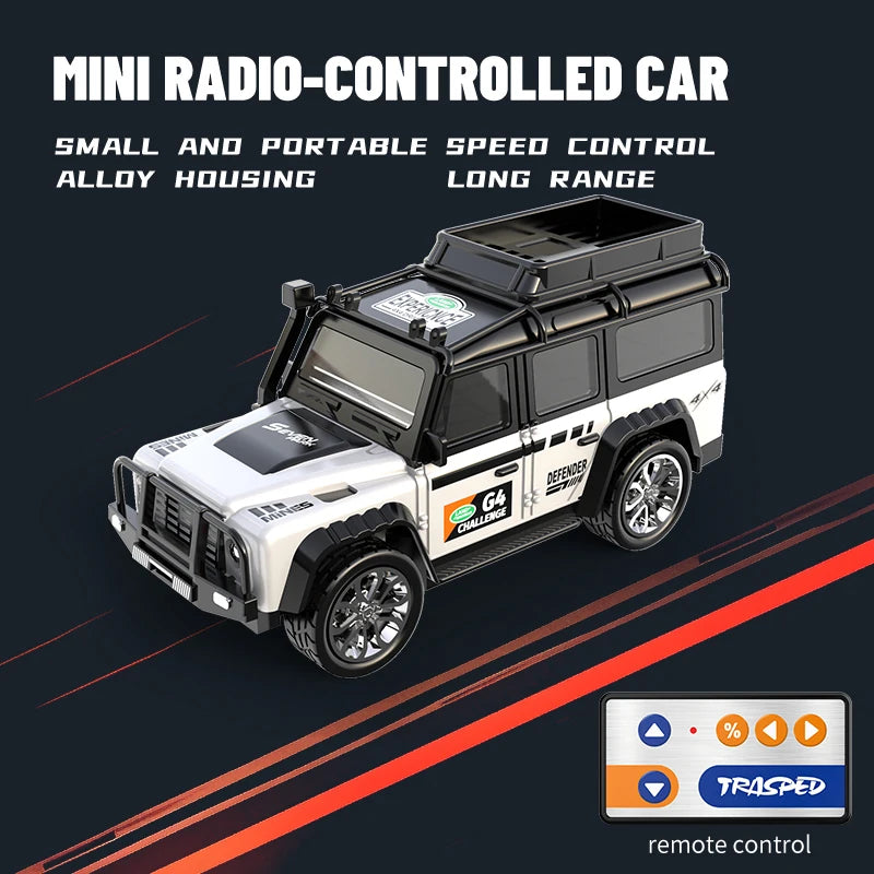 Mini 1/64 Alloy RC Car with 60-Minute Run Time
