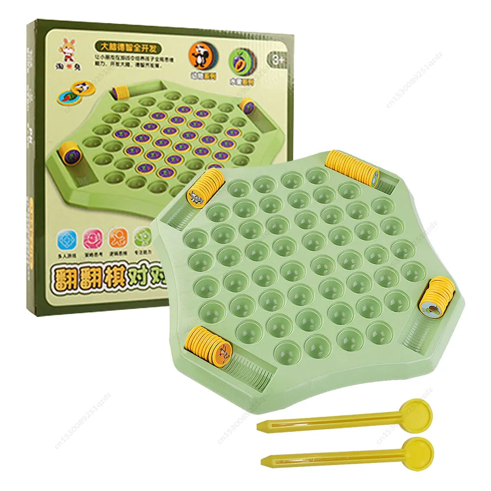 Animal/Fruit Flip Chess (54 Cards, Memory & Cognitive Game, 2-4 Players)