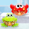 Frog & Crab Bath Bubble Machine with Music — Automatic Bubble Blower for Toddlers & Kids