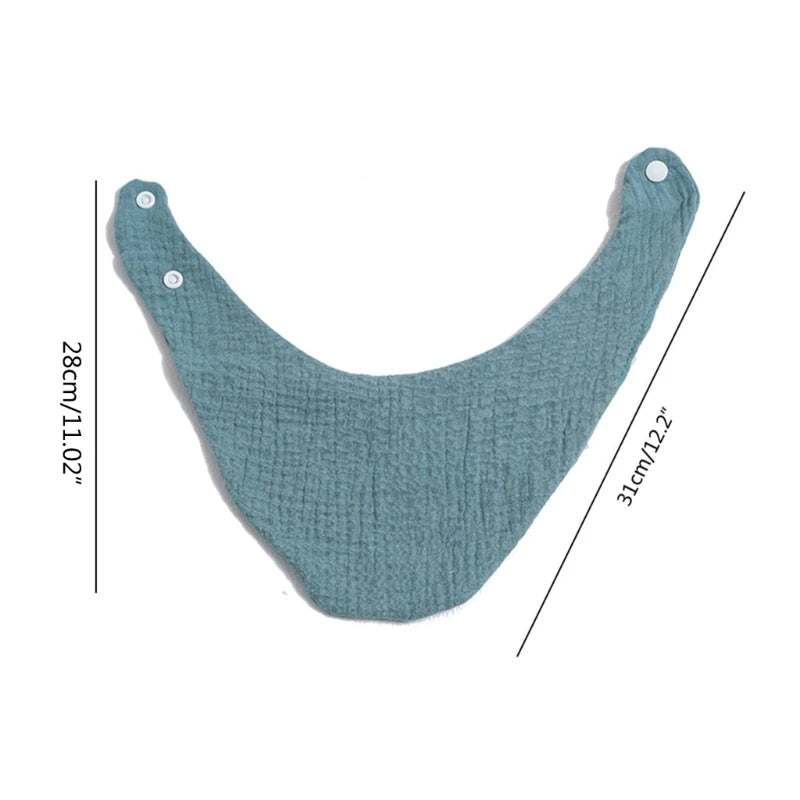 Organic Cotton Baby Bibs | Muslin Scarf Bandana Burp Cloth for Boys & Girls | Absorbent Triangle Gauze Feeding Bibs - Kidzy Market