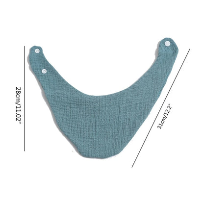 Organic Cotton Baby Bibs | Muslin Scarf Bandana Burp Cloth for Boys & Girls | Absorbent Triangle Gauze Feeding Bibs - Kidzy Market
