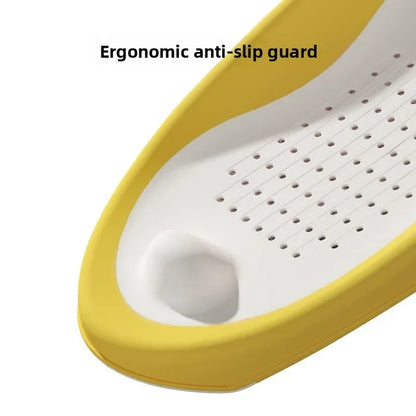 Foldable Baby Bath Seat Non-Slip PP Shower Net Support Ergonomic Backrest