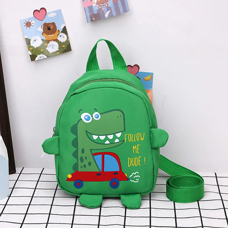 1 PCS Kids Mini Dinosaur Backpack – Anti-Lost Cartoon School Bag for Kindergarten & Toddlers - Kidzy Market