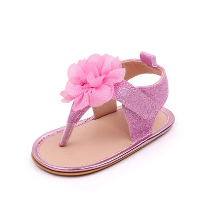 Baby Shoes Summer Sandal Cute Flower Anti-Slip Sole Newborn Toddler Prewalking Practice Shoes High Quality