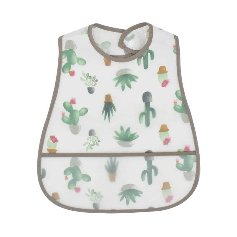 2023 New Cartoon Pattern EVA Waterproof Baby Bibs – Adjustable Feeding Apron with Pocket for Kids, Baby Burp Cloths - Kidzy Market
