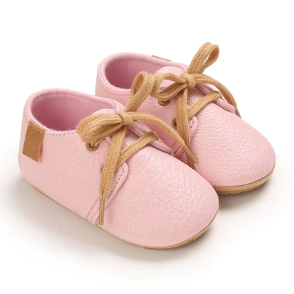 New Baby Shoes Retro Leather Boy Girl Multicolor Toddler Rubber Sole Anti-Slip First Walkers Infant Moccasins