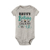 “Happy Birthday Daddy, I Love You” – Adorable Newborn Baby Bodysuit, Short-Sleeve Infant Romper, Perfect Birthday Gift for Dad